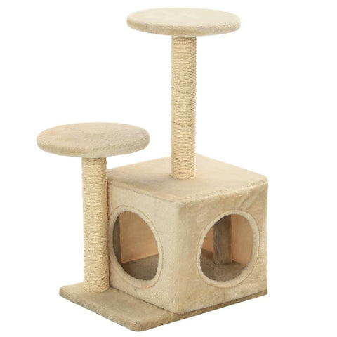 Cat Tree with Sisal Scratching Posts 60 cm Beige