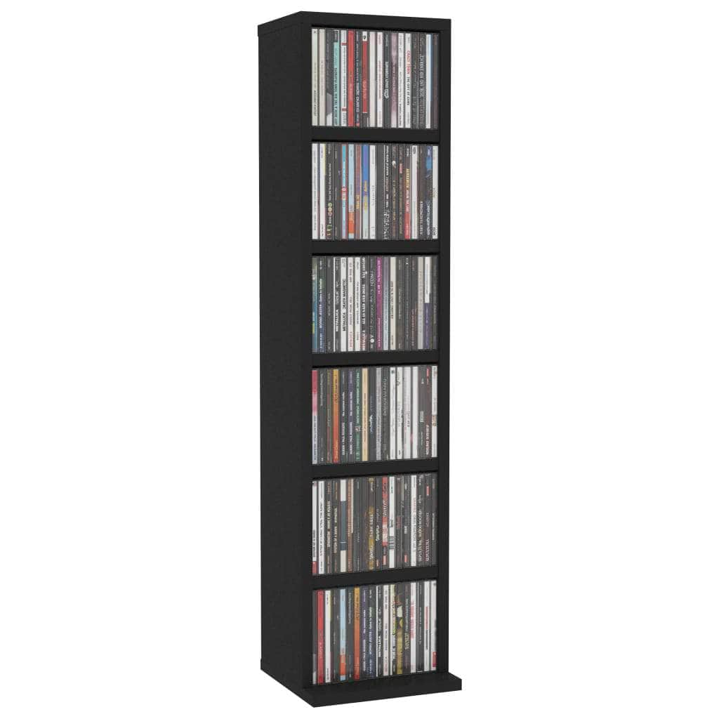 CD Cabinet Black  Chipboard