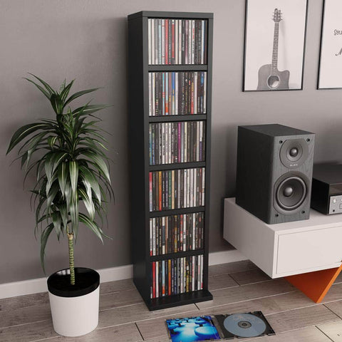 CD Cabinet Black  Chipboard