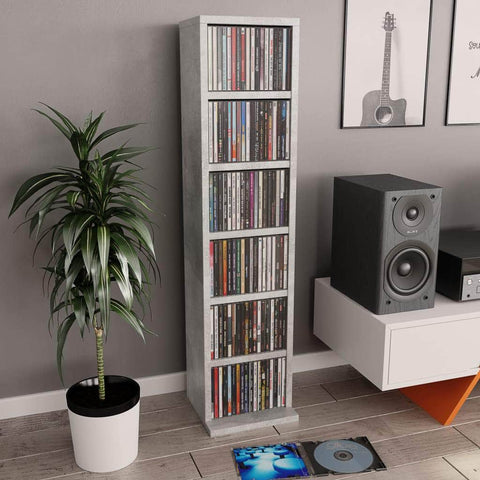 CD Cabinet Concrete Grey Chipboard