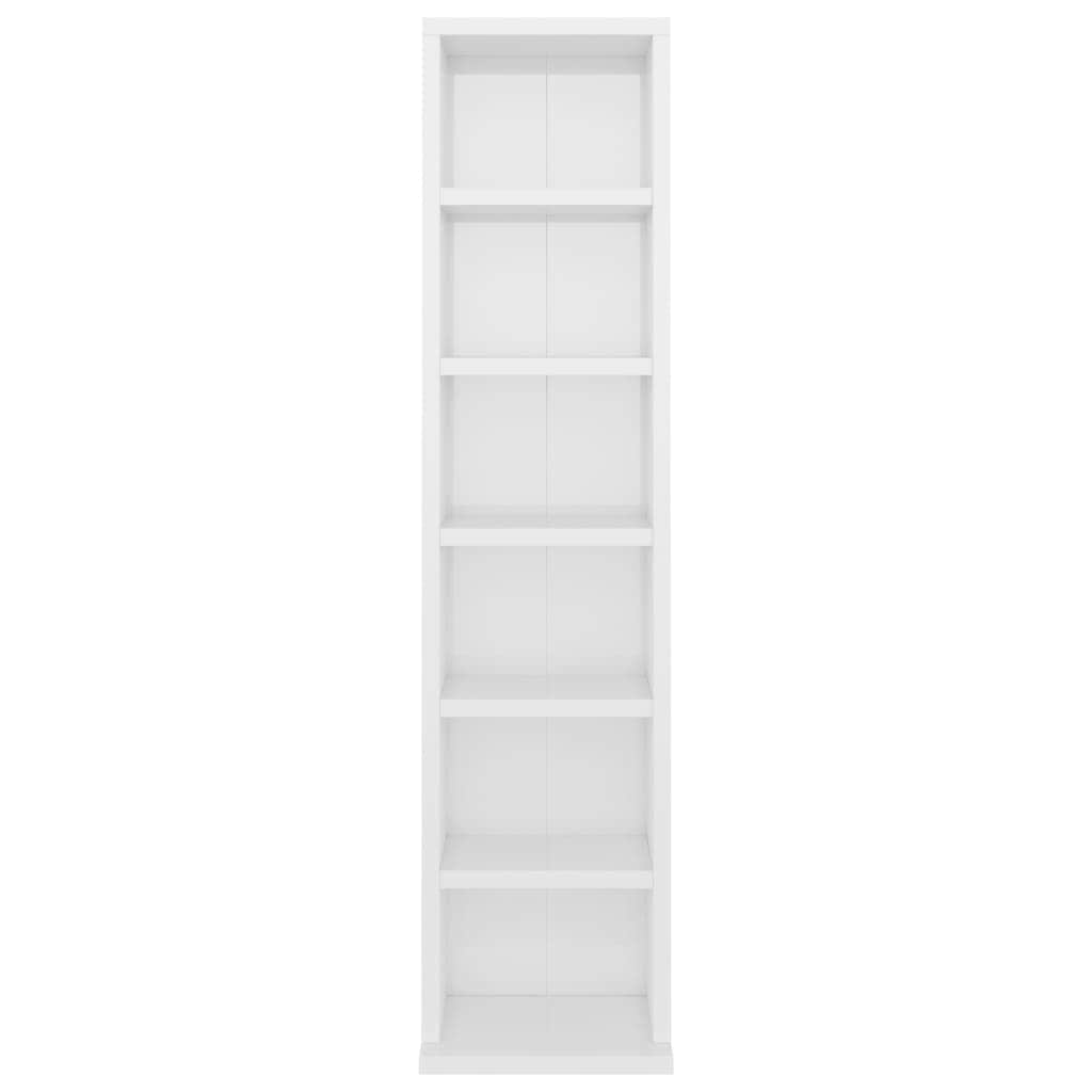 CD Cabinet High Gloss White Chipboard