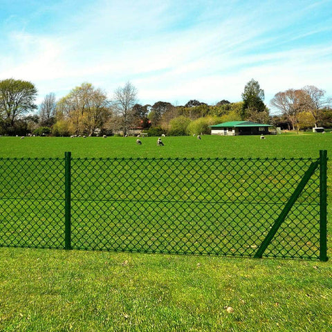 Chain Link Fence with Posts Spike Galvanised Steel