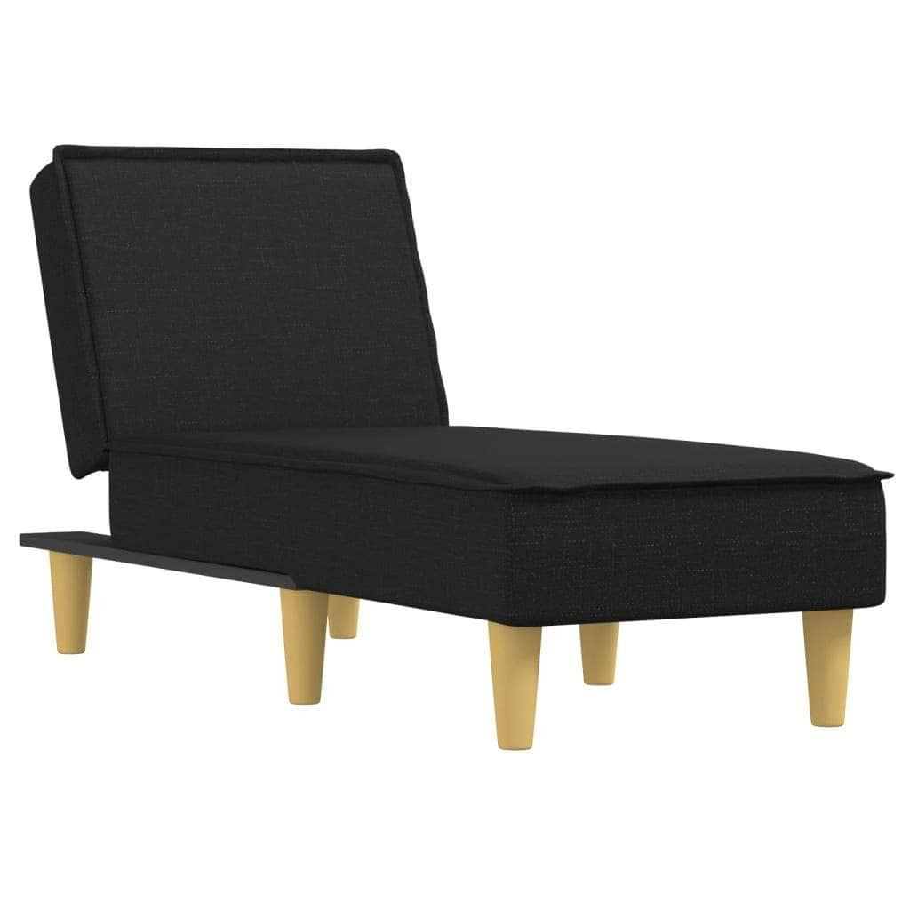 Chaise Longue Black Fabric