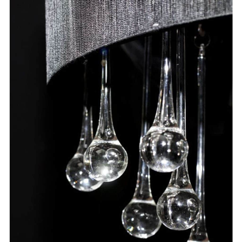 Chandelier with 85 Crystals Black