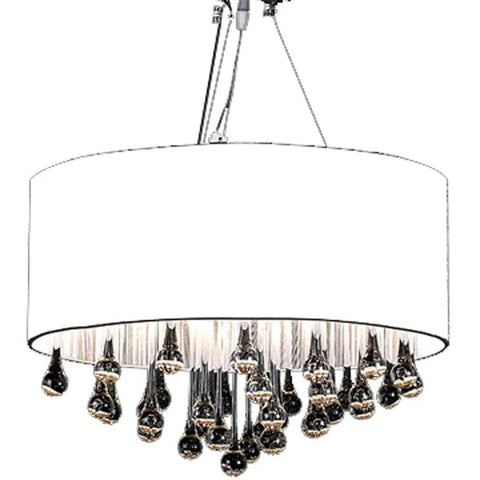 Chandelier with 85 Crystals White