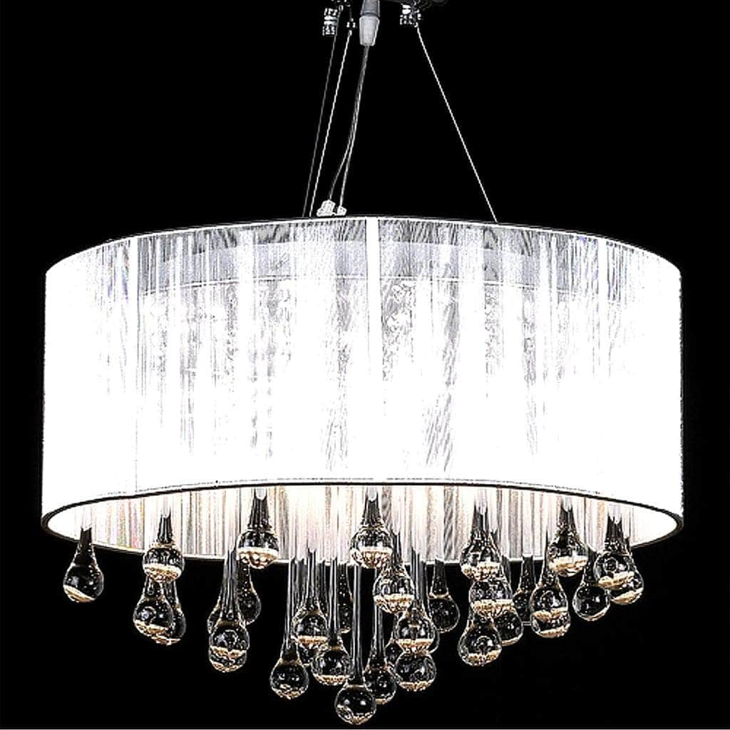 Chandelier with 85 Crystals White