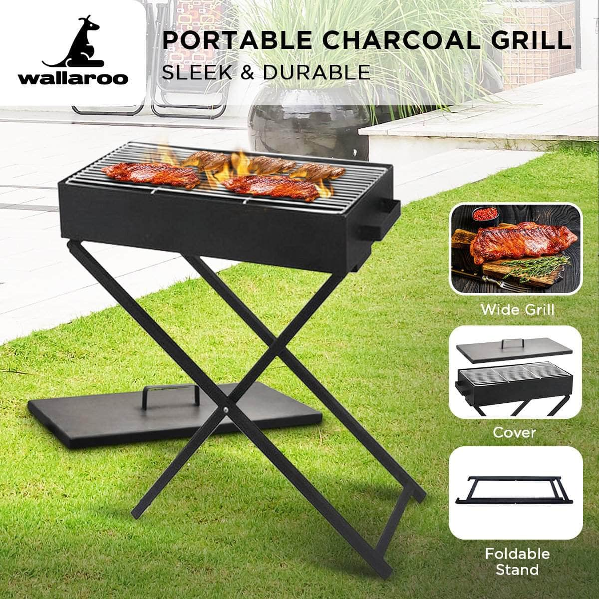 Charcoal BBQ Grill - Adjustable Height