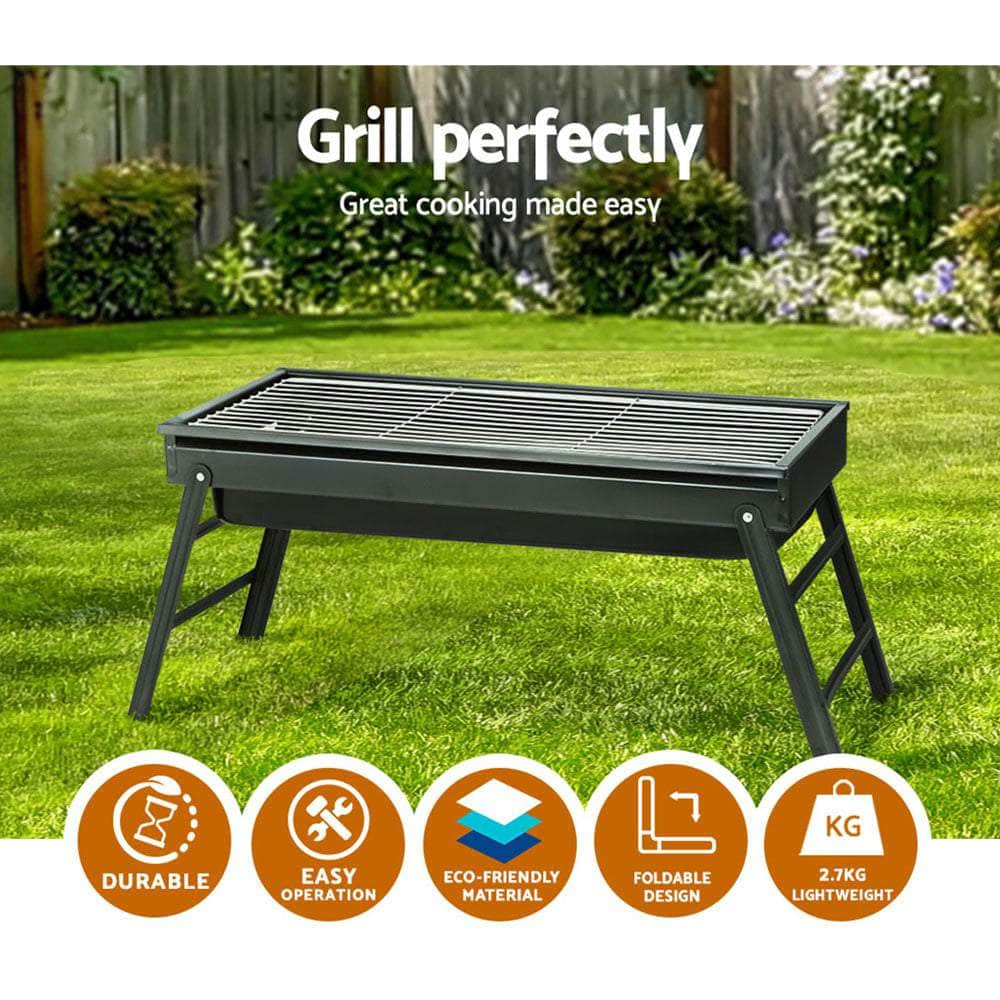 Charcoal Bbq Grill Smoker Portable Barbecue Outdoor Foldable Camping