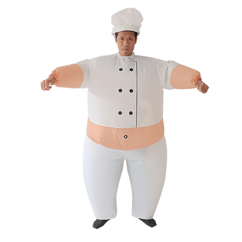 Chef Fancy Dress Inflatable Suit -Fan Operated Costume