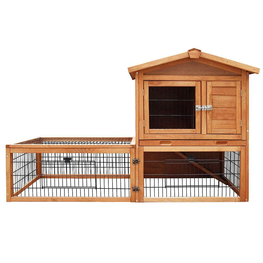 Chicken Coop 155X49X90Cm Rabbit Hutch Large Wooden Run