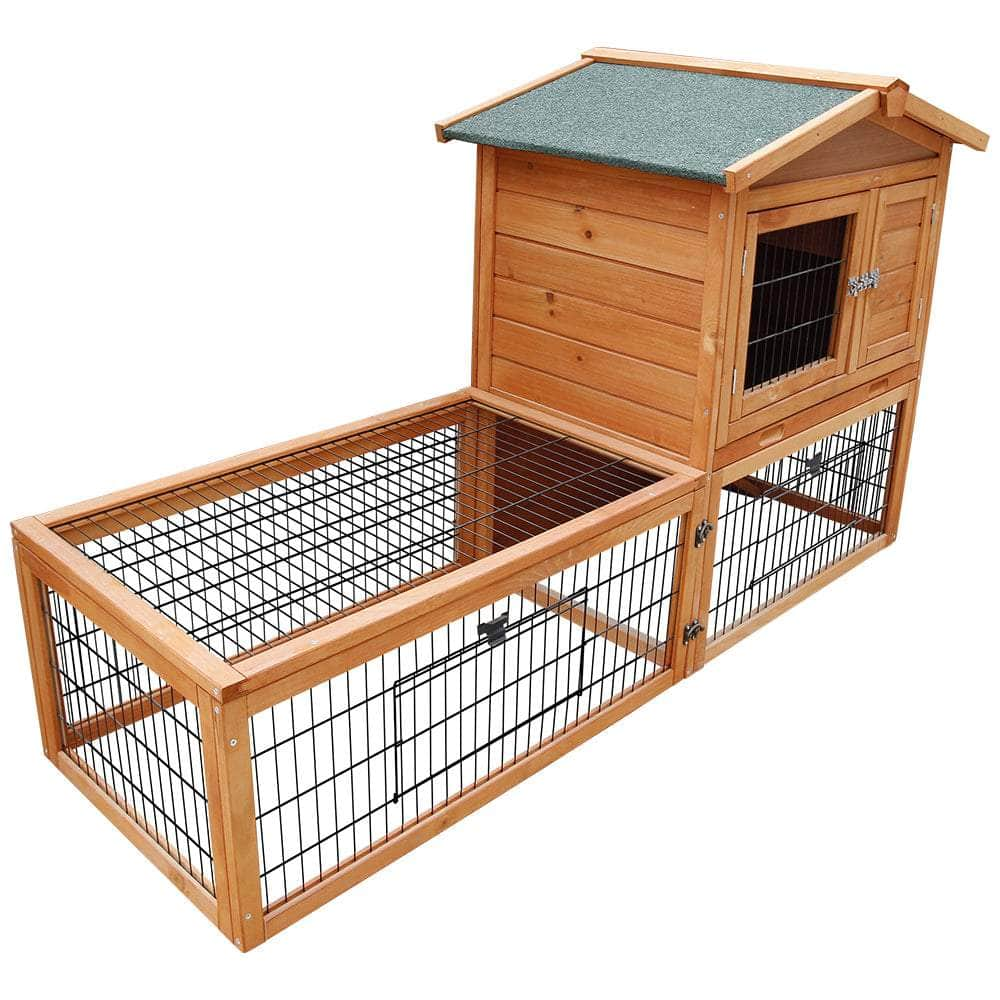 Chicken Coop 155X49X90Cm Rabbit Hutch Large Wooden Run