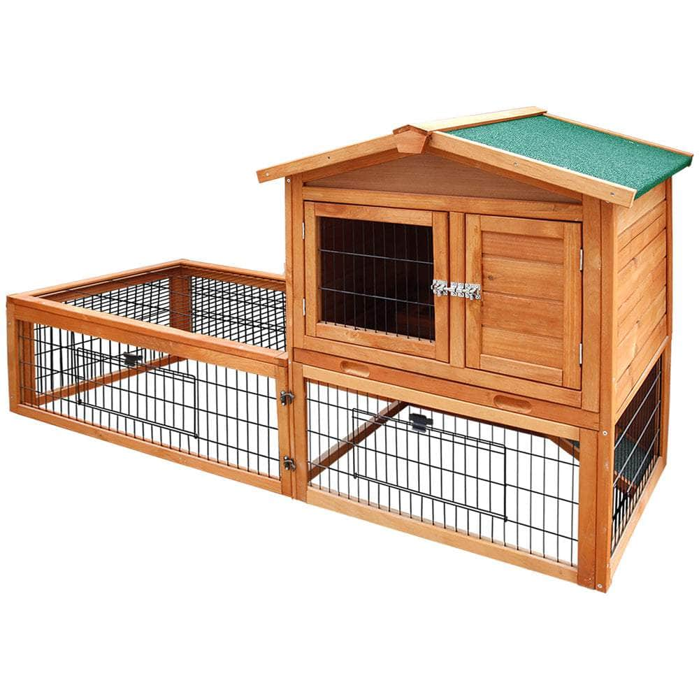 Chicken Coop 155X49X90Cm Rabbit Hutch Large Wooden Run