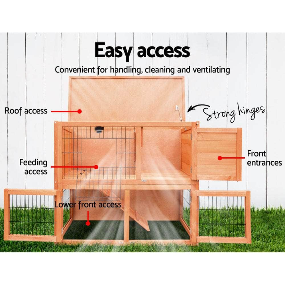 Chicken Coop 88X40X76Cm Rabbit Hutch Large Wooden Run