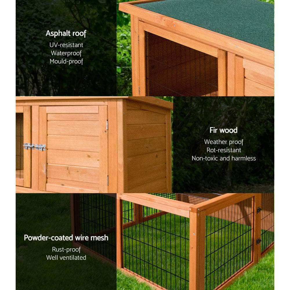 Chicken Coop 96X96X100Cm Rabbit Hutch Large Wooden House