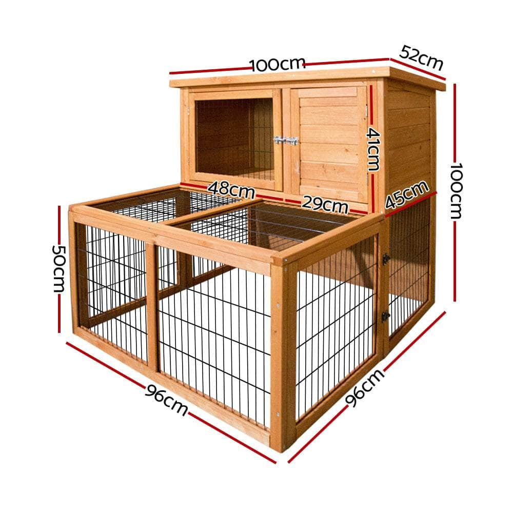 Chicken Coop 96X96X100Cm Rabbit Hutch Large Wooden House