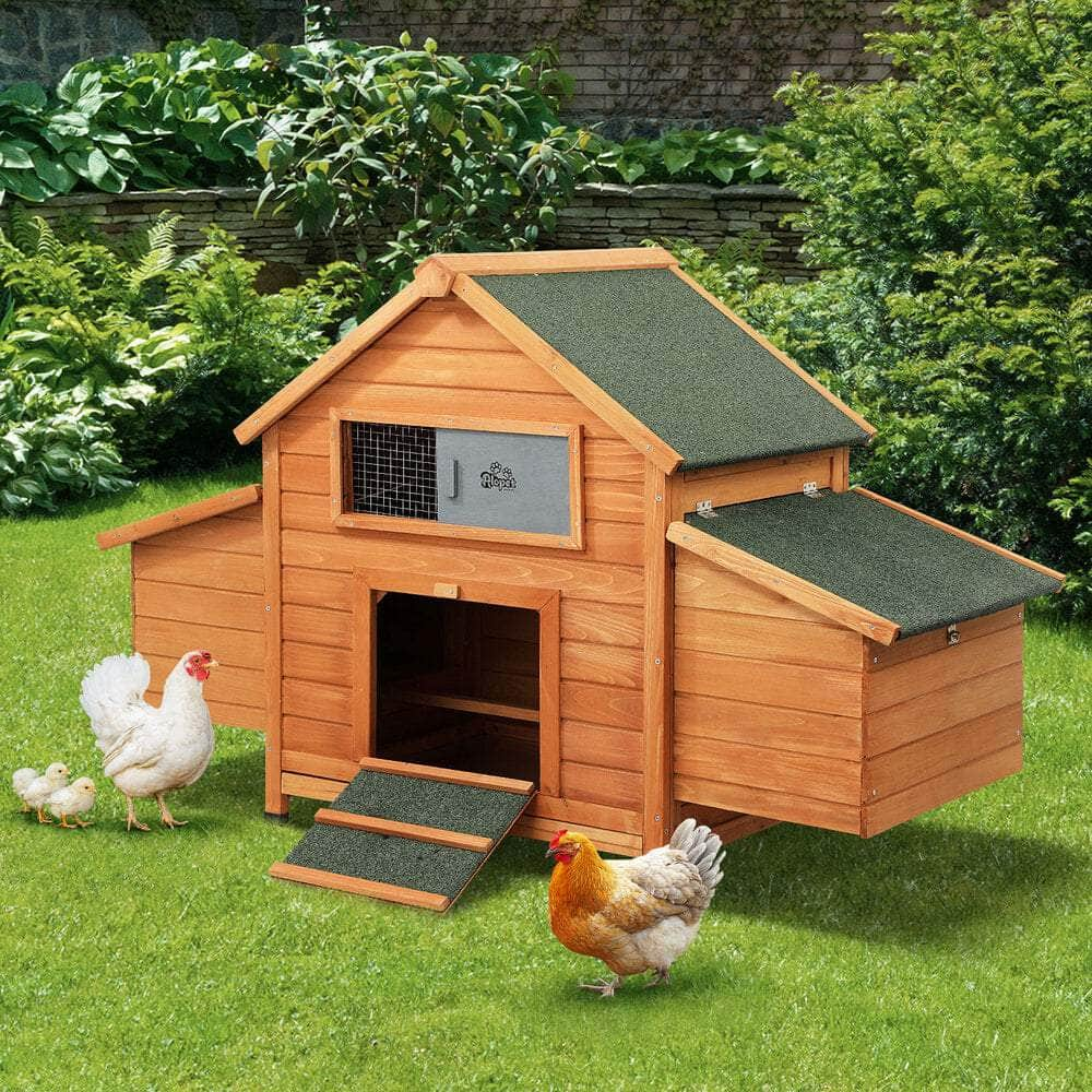 Chicken Coop Rabbit Hutch Large House Run Cage Wooden Outdoor Pet Hutch