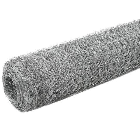 Chicken Wire Fence Galvanised Steel  (Silver)