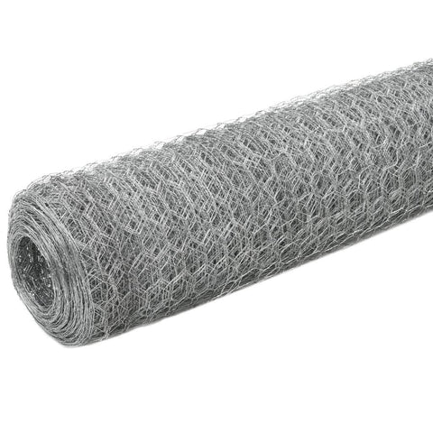 Chicken Wire Fence Galvanised Steel  Silver