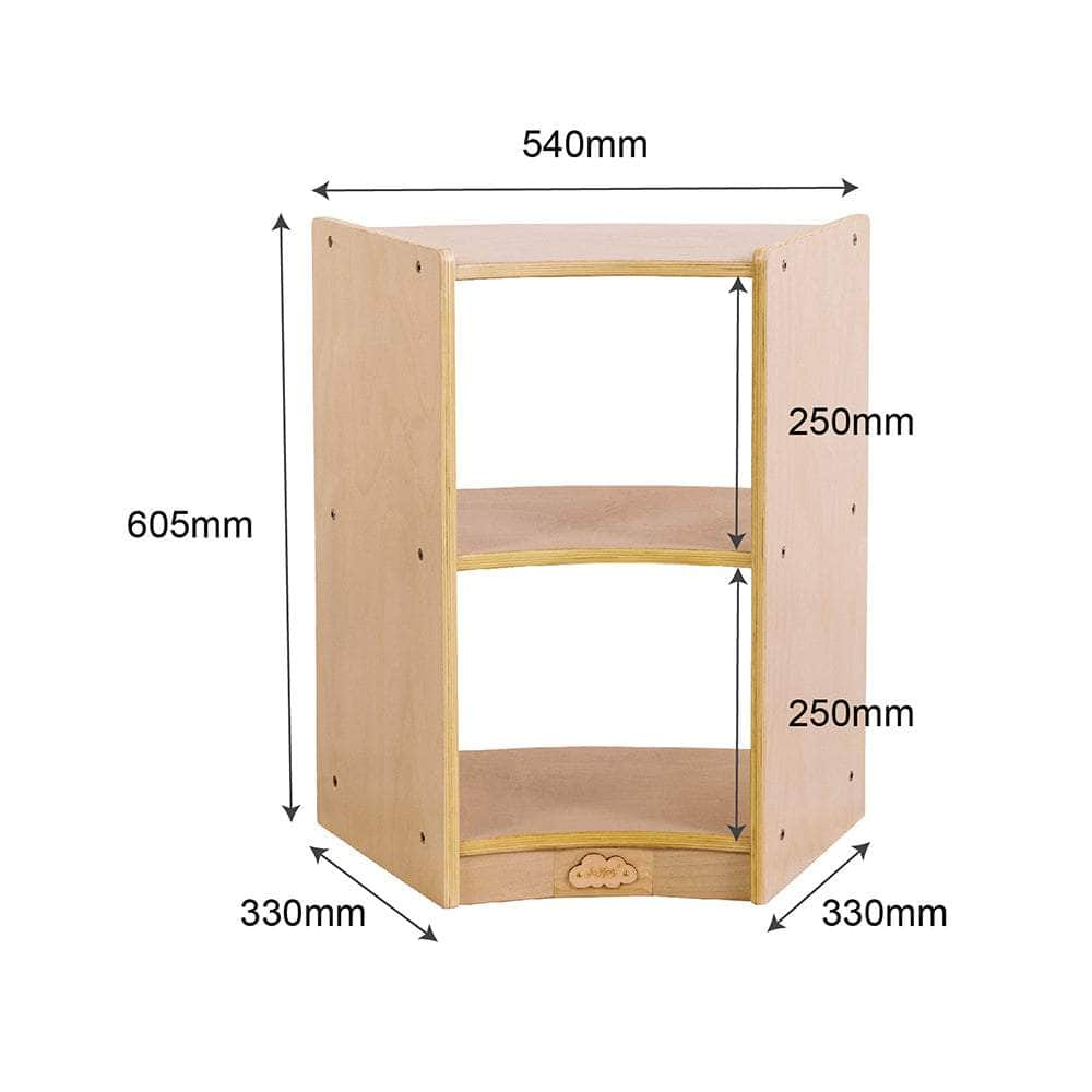 Children Curved Shelf With Open Back - H60.5cm