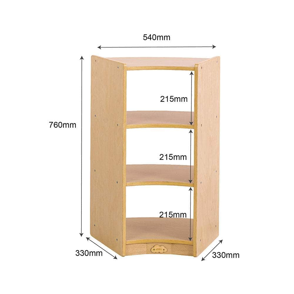 Children Curved Shelf With Open Back - H76cm