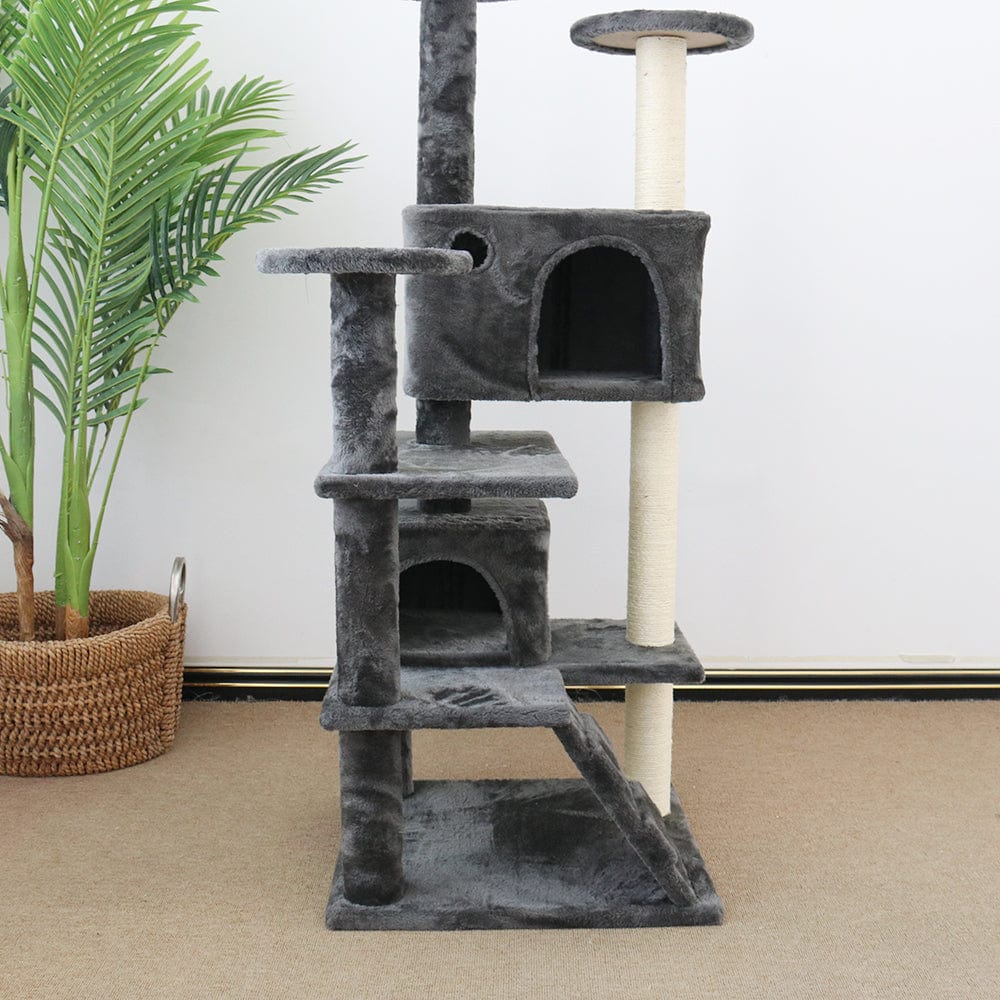 Chipboard Flannel Cat Scratching Tree - Abstract Deluxe 50x50x127cm