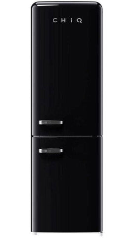 Chiq 231L Retro Bottom Mount Refrigerator Black CRBM229NB3 | Greater Sydney Only