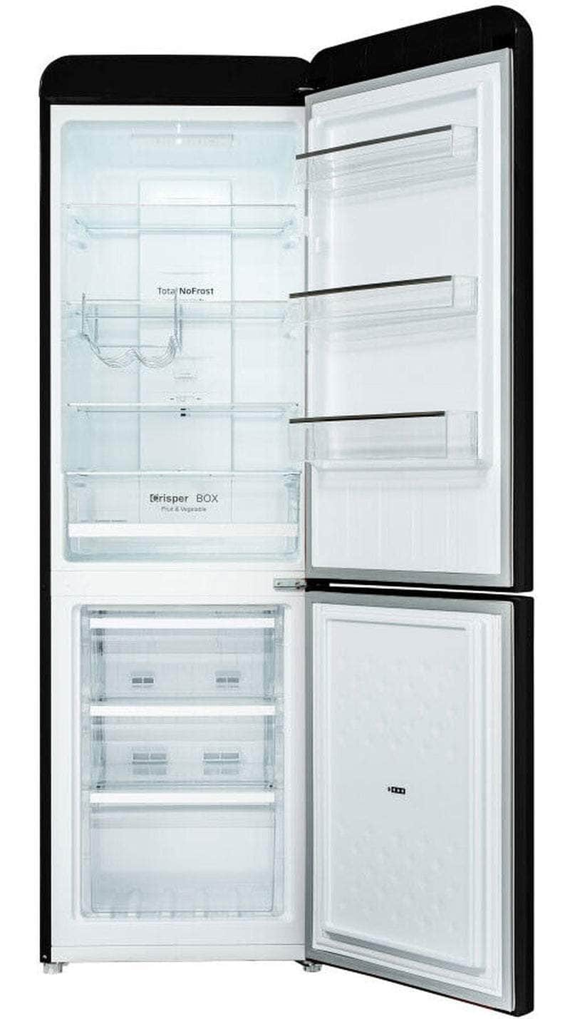 Chiq 231L Retro Bottom Mount Refrigerator Black CRBM229NB3 | Greater Sydney Only