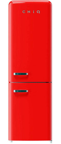 Chiq 231L Retro Bottom Mount Refrigerator Red CRBM228NR3 | Greater Sydney Only