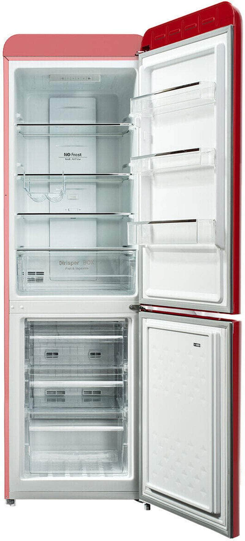 Chiq 231L Retro Bottom Mount Refrigerator Red CRBM228NR3 | Greater Sydney Only