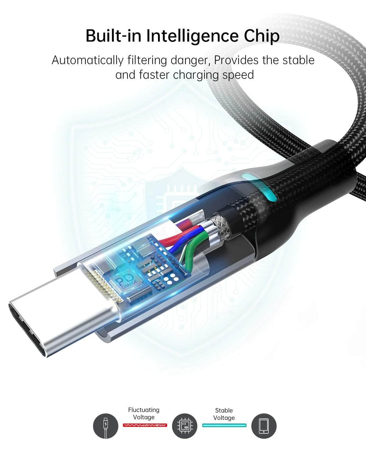 Choetech Usb-C To Usb-C Pd100W 5A Fast Charging Cable 1.8M