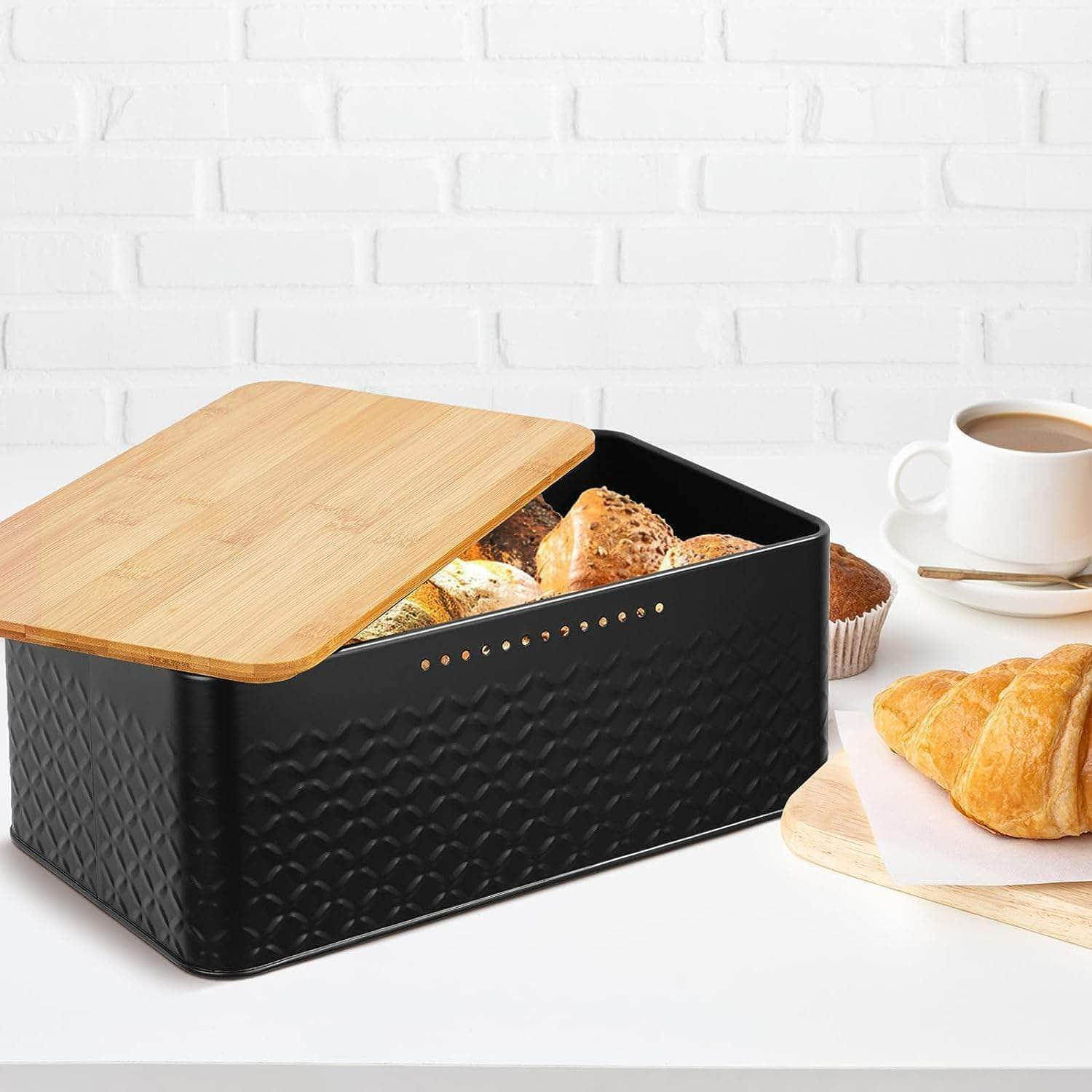 Chopping Board Bread Bin - Bamboo Lid