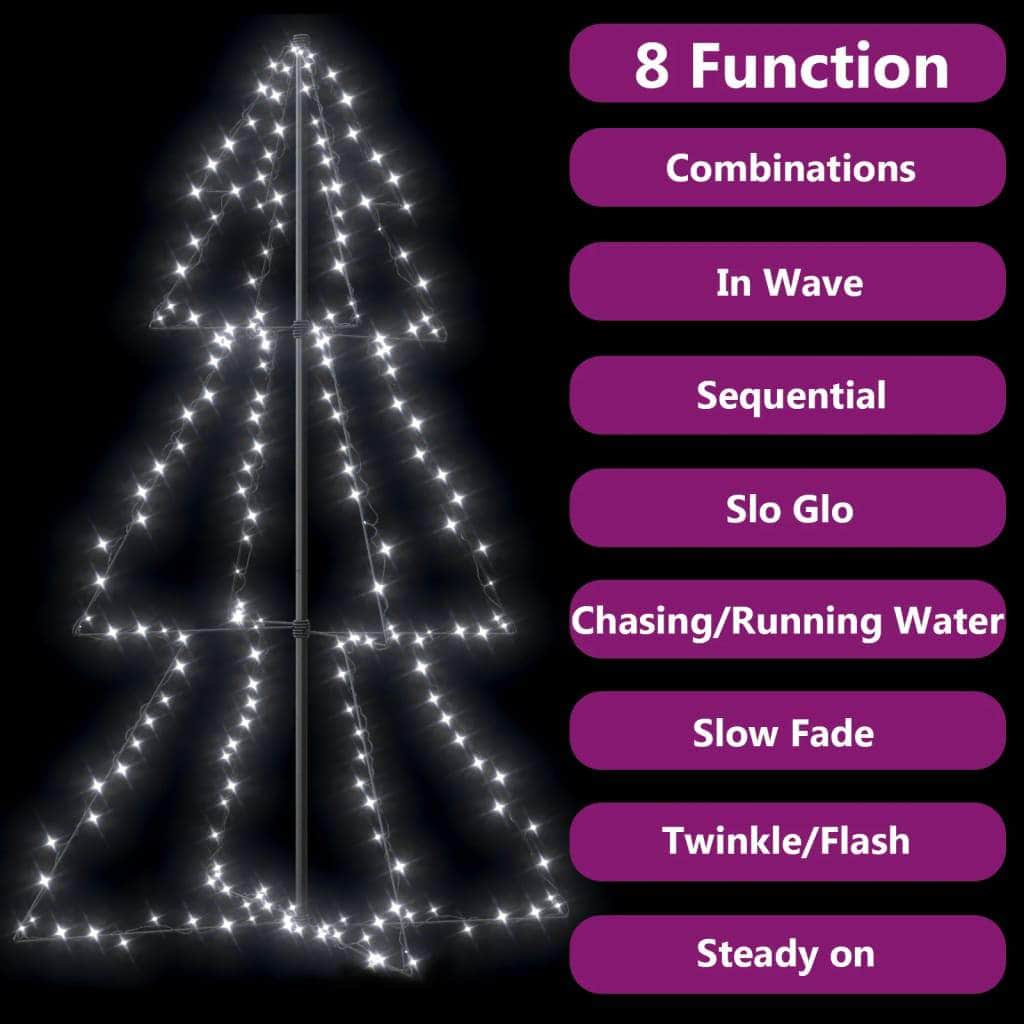 Christmas Cone Tree 200 LEDs Indoor and Outdoor