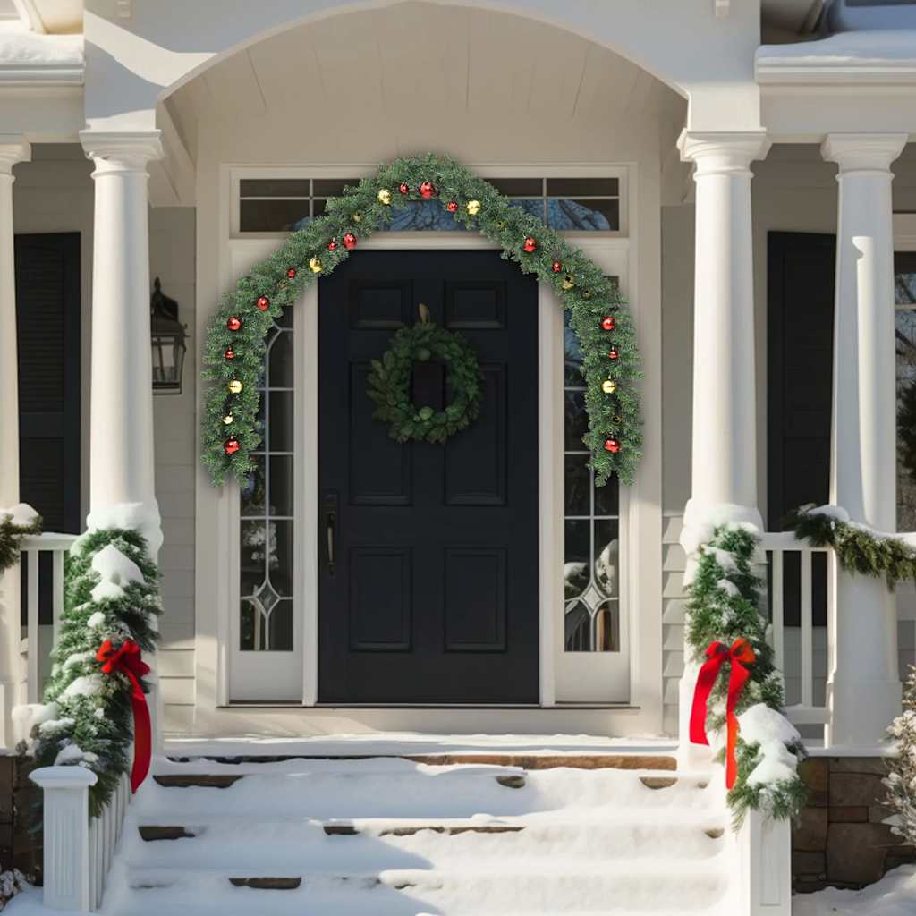 Christmas Garland Decorated with Baubles