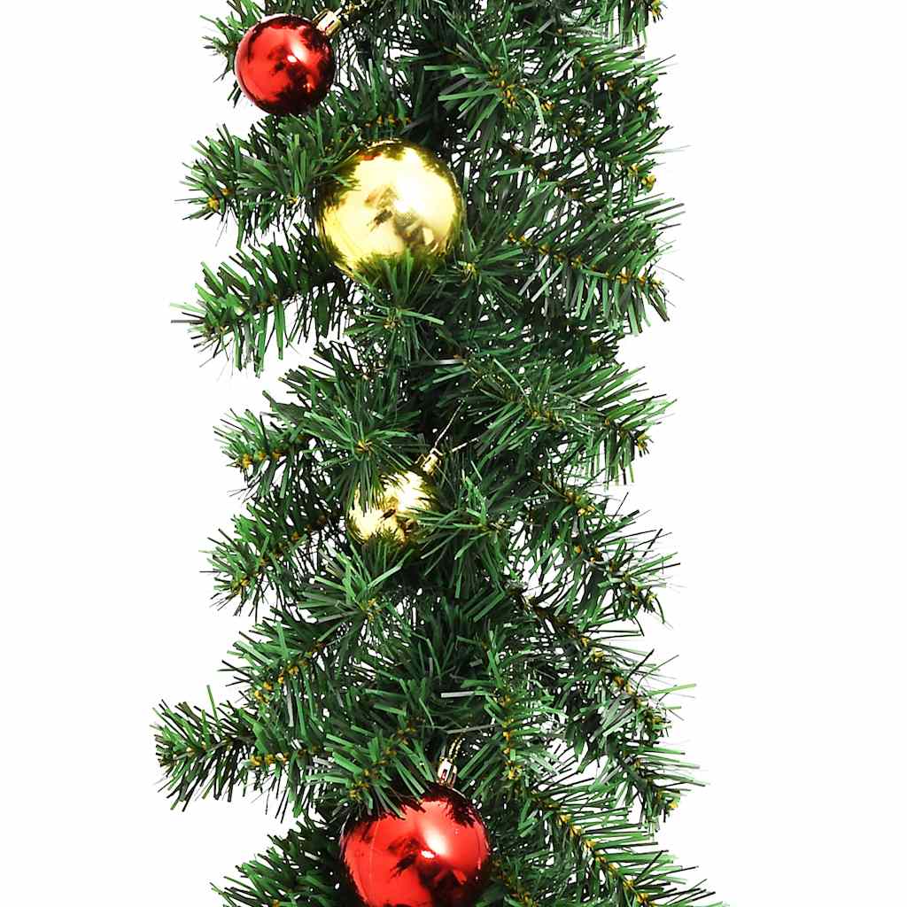 Christmas Garland Decorated with Baubles