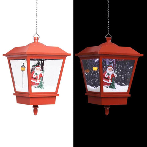 Christmas Hanging Lamp with LED Light and Santa Red