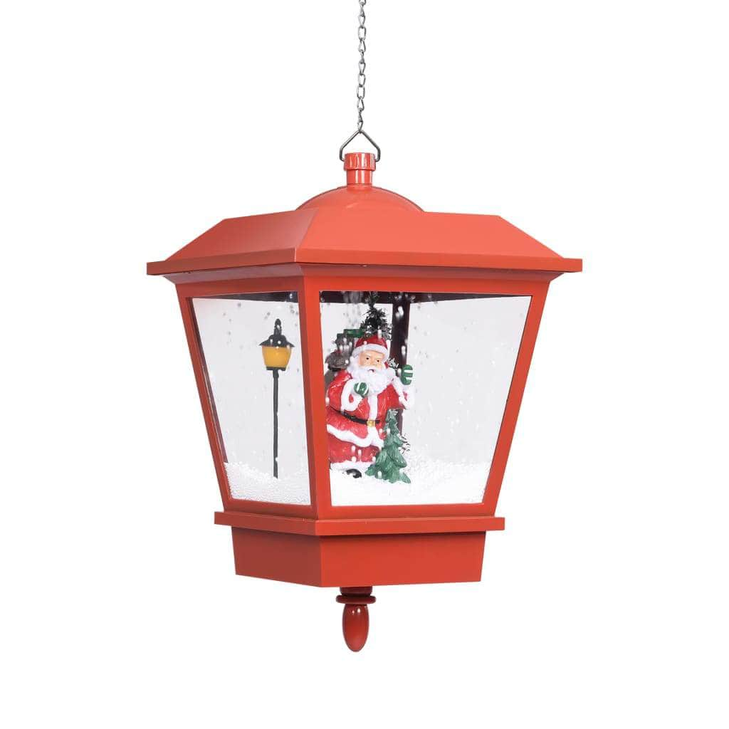 Christmas Hanging Lamp with LED Light and Santa Red