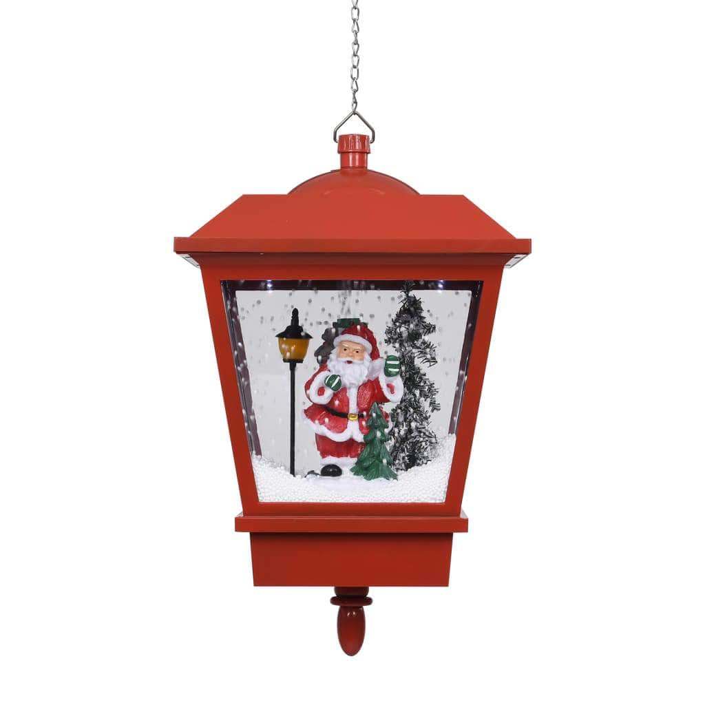 Christmas Hanging Lamp with LED Light and Santa Red