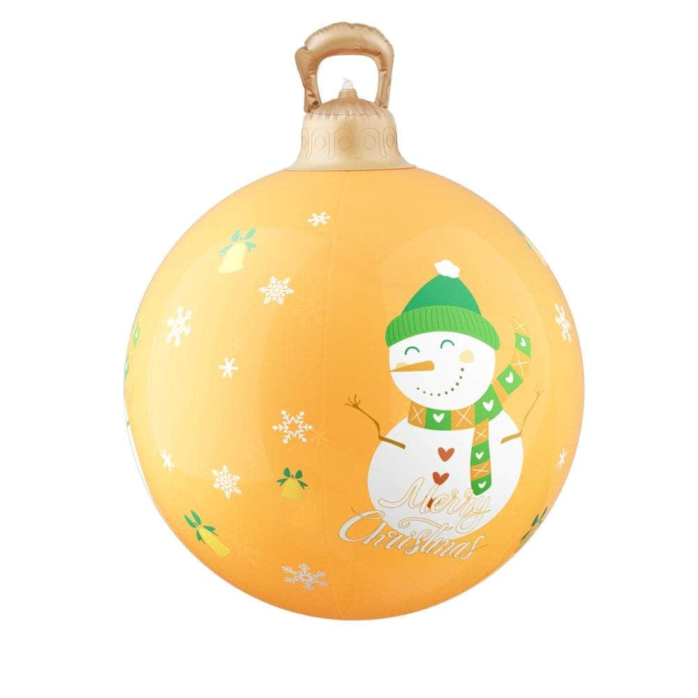 Christmas Inflatable Ball 60cm Led Illuminated Snowman Xmas Decor