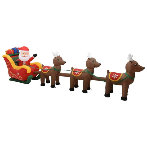 Christmas Inflatable Santa and Reindeer Decoration