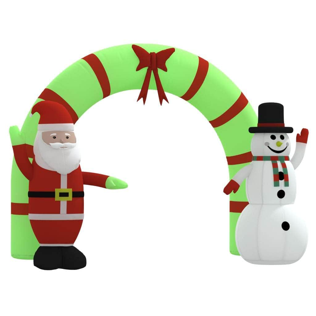 Christmas Inflatable Santa & Snowman