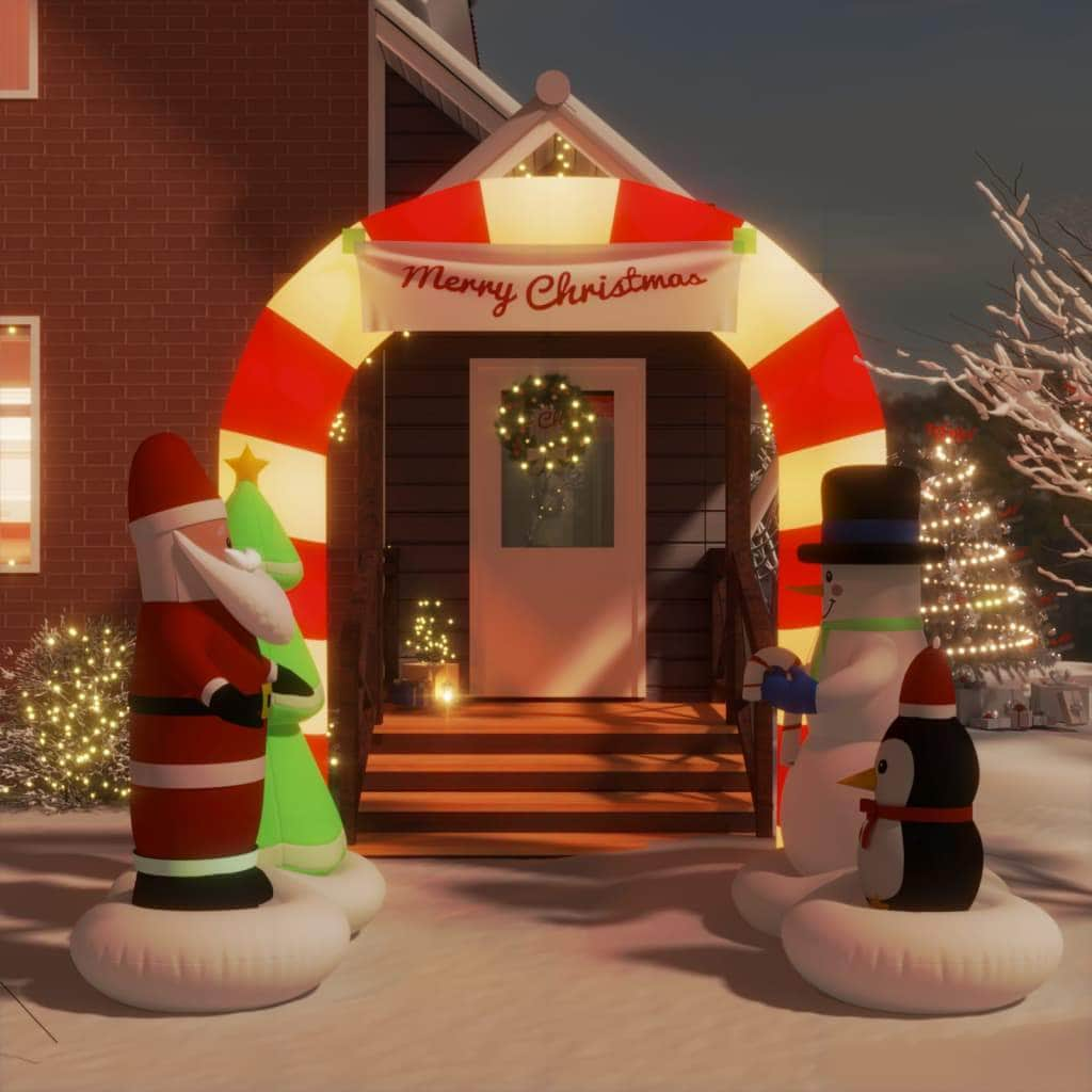 Christmas Inflatable Santa & Snowman