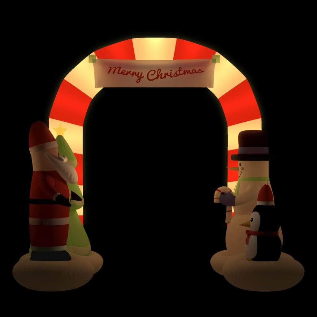 Christmas Inflatable Santa & Snowman