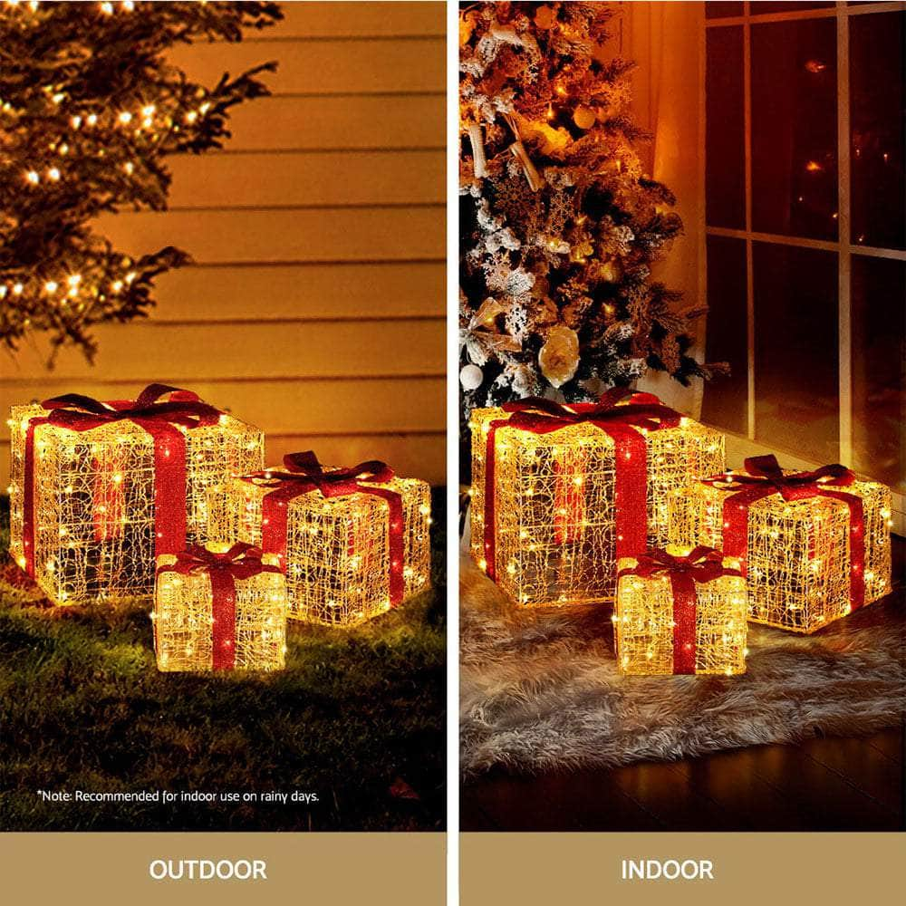 Christmas Lights 240 LED Fairy Light Gift Box 3pcs Decorations