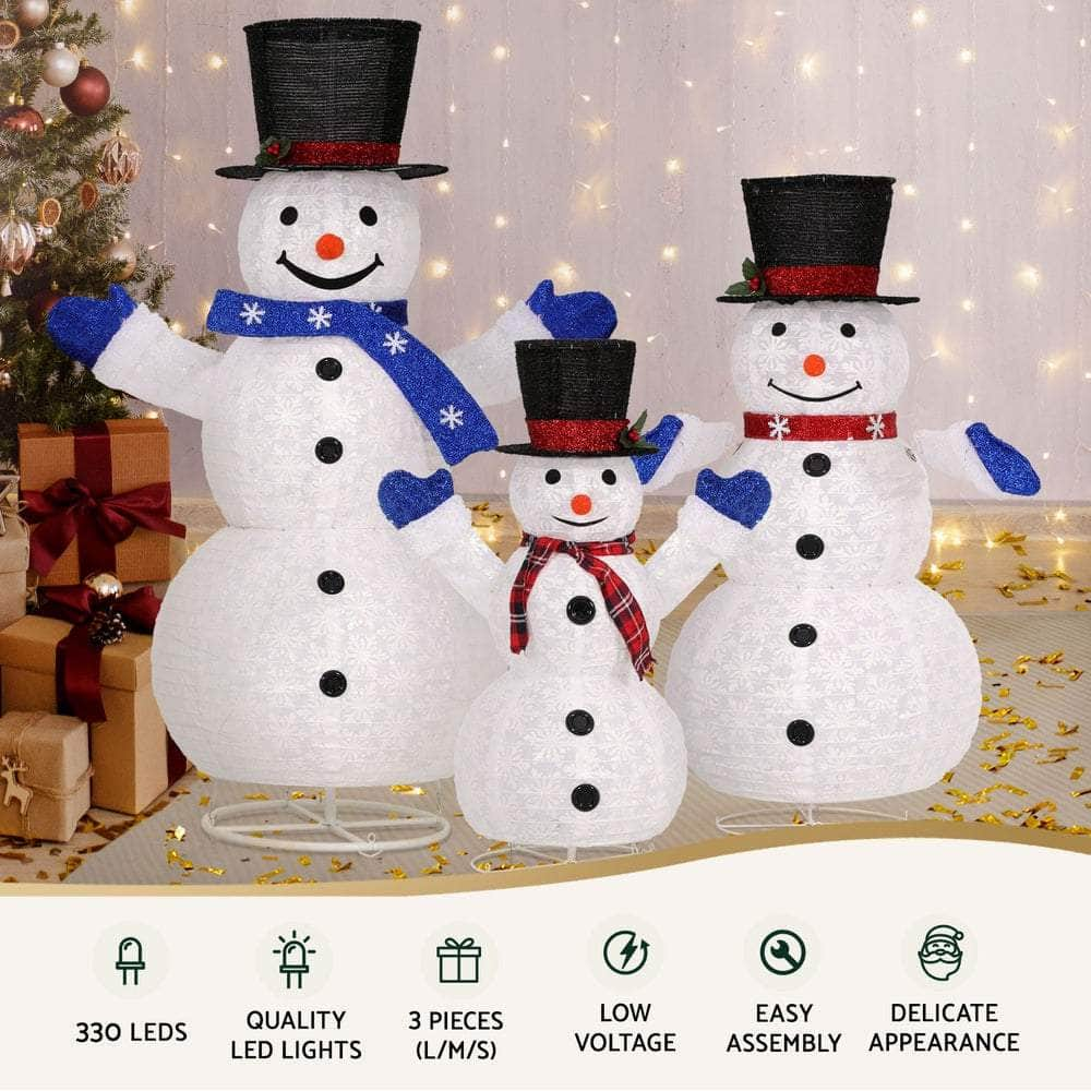 Christmas Lights 330 LED Fairy Lights Snowman Decoration Set