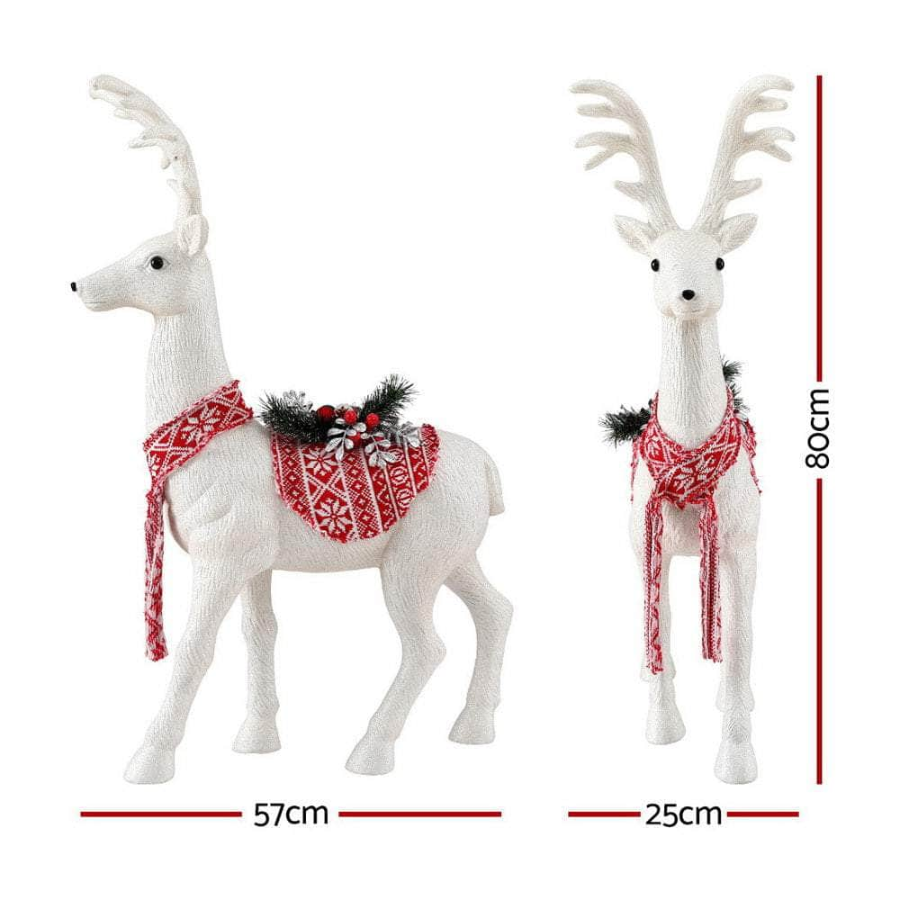 Christmas Reindeer Glitter Deer Ornaments Party Decorations