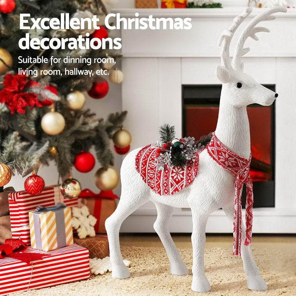 Christmas Reindeer Glitter Deer Ornaments Party Decorations