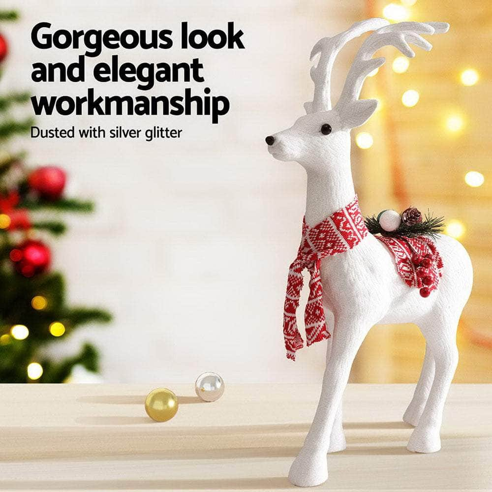 Christmas Reindeer Glitter Deer Ornaments Party Decorations