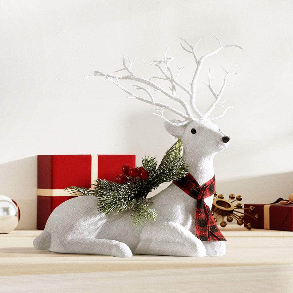 Christmas Reindeer Glitter Deer Ornaments Party Decorations