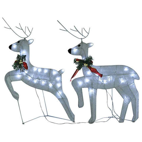 Christmas Reindeers 2 pcs White