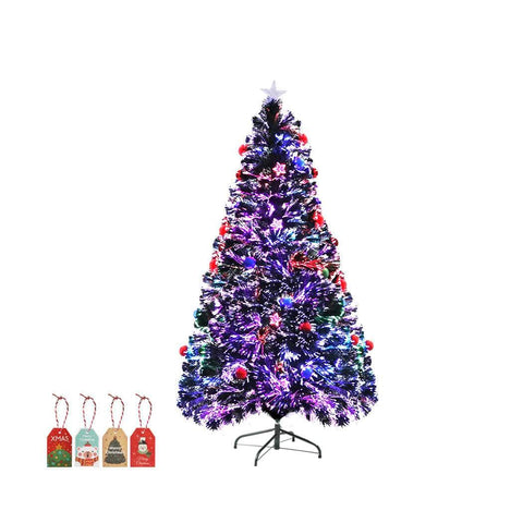 Christmas Tree 1.5M 5Ft Xmas Decorations Fibre Optic Multicolour Lights